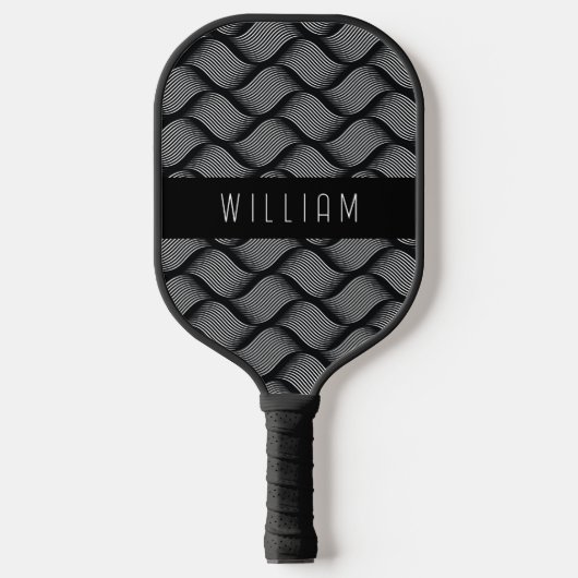 Moderne basket weave minimaal pickleball paddle (Voorkant)