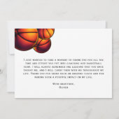 Moderne Basketbal Bal Dank Coach Bedankkaart (Achterkant)