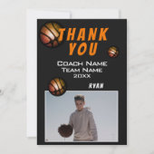Moderne Basketbal Bal Foto Bedankt Coach  (Voorkant)