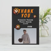 Moderne Basketbal Bal Foto Bedankt Coach  (Staand voorkant)