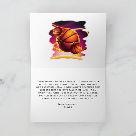 Moderne basketbal Bedankt Coach (Binnen)