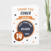 Moderne basketbal Bedankt Coach (Voorkant)