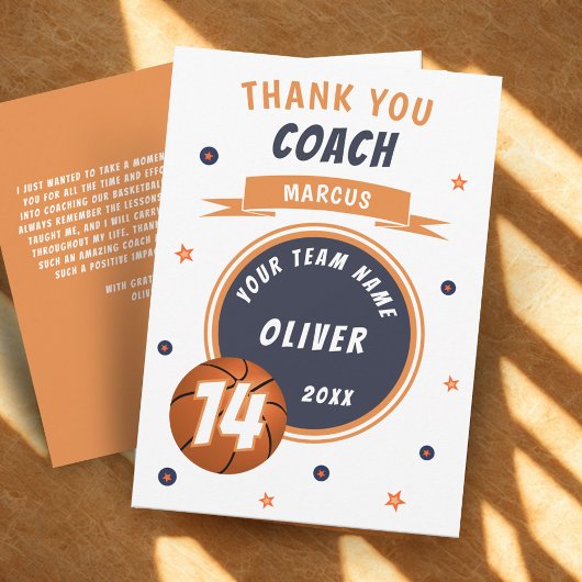 Moderne basketbal Bedankt Coach