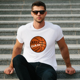 Moderne basketbal beste vader ooit vaderdag t-shirt