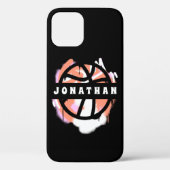 Moderne Basketbal Graffiti Speler Naam Cool Sport Case-Mate iPhone Case (Achterkant)