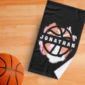 Moderne Basketbal Graffiti Speler Naam Cool Sport Handdoek