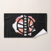 Moderne Basketbal Graffiti Speler Naam Cool Sport Handdoek (Handdoek)