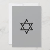 Moderne basketbal lichtgrijs en oranje bar mitswa kaart (Achterkant)