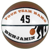 Moderne Basketbal met Speler Team Naam Nummer (Voorkant)