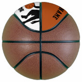 Moderne Basketbal met Teamnaam Nummer (Rechts)