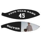 Moderne basketbal met teamnaam nummer foto (Panelen)