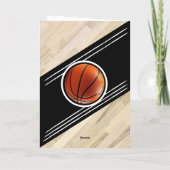 Moderne Basketbal Speler Thema Verjaardag Kaart (Achterkant)