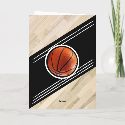 Moderne Basketbal Speler Thema Verjaardag Kaart (Achterkant)