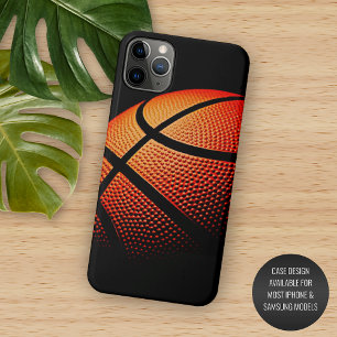 Moderne Basketbal Sport Bal Huid Textuur Patroon iPhone 16 Pro Max Hoesje