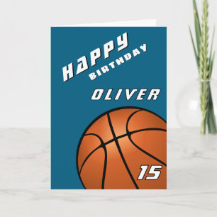 Moderne basketbal sport Happy Birthday Kaart