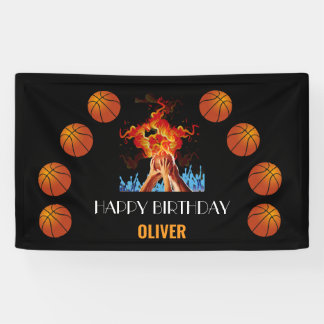 moderne Basketbal Sportspeler Verjaardag Party jon Spandoek