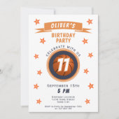 Moderne Basketbal Sportverjaardag Kaart (Voorkant)