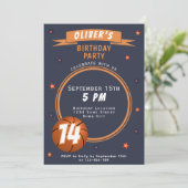 Moderne basketbal thema sport kaart (Staand voorkant)