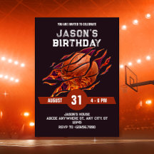 Moderne basketbal vuur verjaardag
