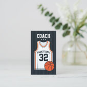 Moderne basketbalcoach visitekaartje (Staand voorkant)