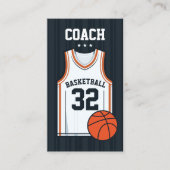 Moderne basketbalcoach visitekaartje (Voorkant)