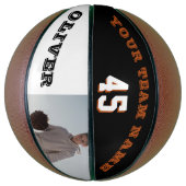 Moderne Basketball met foto van teamnaam Basketbal (Verticaal)