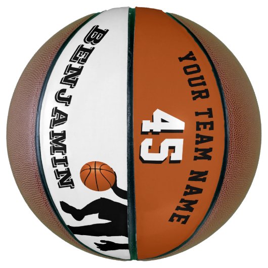 Moderne Basketball met teamnaamnummer Basketbal (Verticaal)