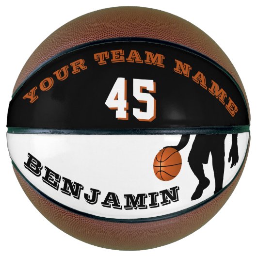 Moderne Basketball met teamnaamnummer Basketbal (Voorkant)