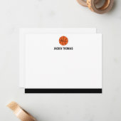 Moderne Basketball Persoonlijke flatpanel kaart Notitiekaartje (Voorkant / Achterkant in situ)