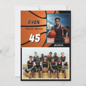 Moderne Basketbalspeler Teamfoto Geheugen Mate (Voorkant)