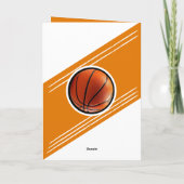 Moderne basketbalspeler thema verjaardag kaart (Achterkant)