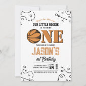 Moderne  basketbalsporten 1e verjaardag kaart (Voorkant)