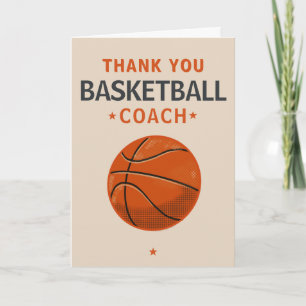 Moderne Basketbalteam Speler Coach Bedankkaart