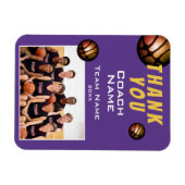 Moderne Basketbalteamfoto Coach Magneet (Horizontaal)