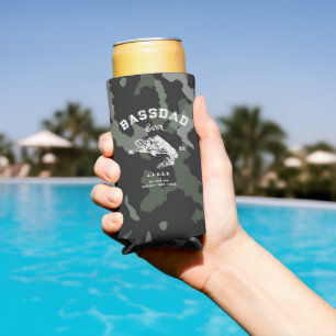 Moderne Bass Gevist Camouflage Aangepaste Naam Seltzer Blikjeskoeler