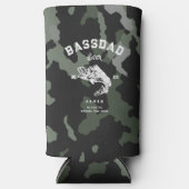 Moderne Bass Gevist Camouflage Aangepaste Naam Seltzer Blikjeskoeler (Voorkant)