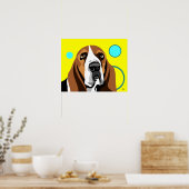 Moderne Basset Hound Art Poster (Keuken)