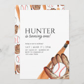 Moderne Bat Handschoen Bal Sport Honkbal Verjaarda Kaart (Voorkant / Achterkant)