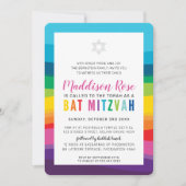 MODERNE BAT MITZVAH kleurrijke technicolor regenbo Kaart (Voorkant)