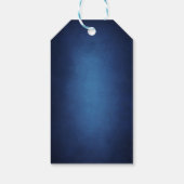 Moderne Bat Mitzvah Party Blauwe Ster van David Cu Cadeaulabel (Achterkant)