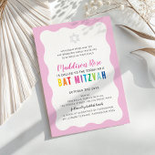 MODERNE BAT MITZVAH regenboog kleuren golvende ran Kaart