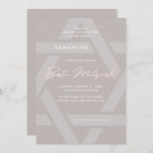 Moderne Bat Mitzvah uitnodiging (Voorkant / Achterkant)