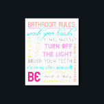Moderne Bathroom Rules Canvas Art Print<br><div class="desc">Moderne Bathroom Rules Canvas Art Print</div>