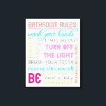 Moderne Bathroom Rules Canvas Art Print<br><div class="desc">Moderne Bathroom Rules Canvas Art Print</div>