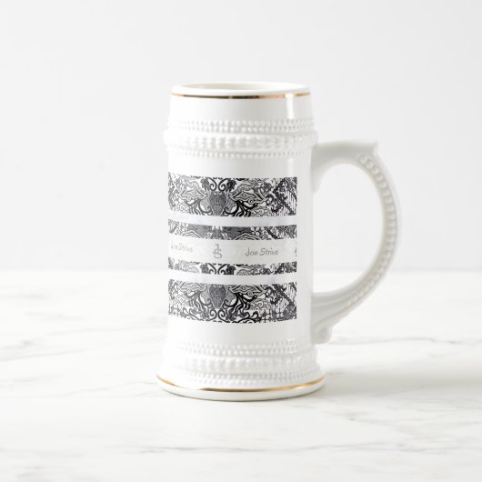 Moderne BATIK Patroon Bierpul (Rechts)