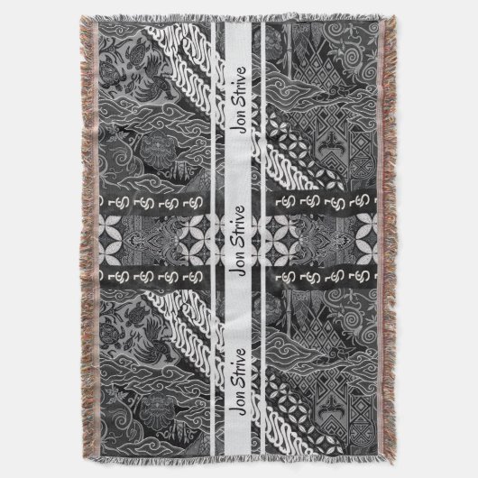 Moderne BATIK Patroon Deken (Voorkant Verticaal)