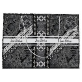 Moderne BATIK Patroon Groot Cadeauzakje (Achterkant)