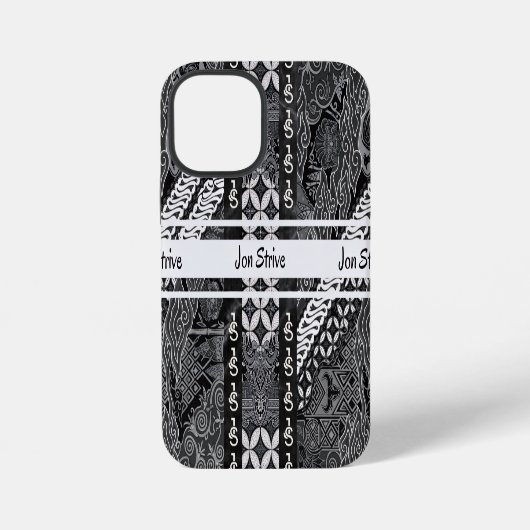 Moderne BATIK Patroon iPhone Hoesje (Achterkant)