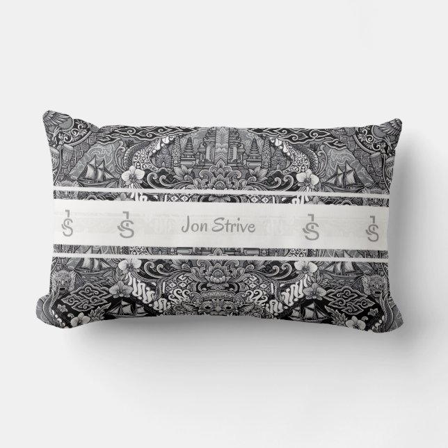 Moderne BATIK Patroon Kussen (Voorkant)