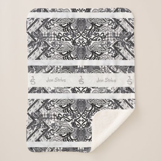 Moderne BATIK Patroon Sherpa Deken (Voorkant)
